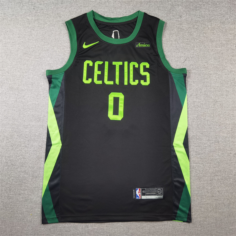 Men Boston Celtics #0 Tatum Black Nike City Edition 2025 NBA Jersey->->NBA Jersey